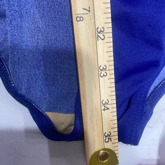 Figure Magic Blue Ombre One-Piece Swimsuit With Built-In Bra & Back Clasp Detail - Picture 10 of 11